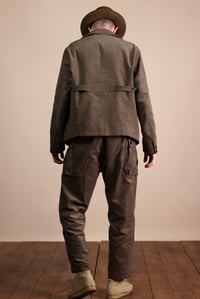 Image 5 of Cargo Trouser - Light Olive Corduroy 