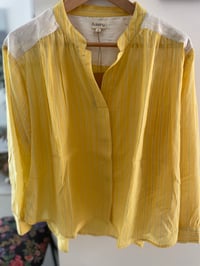 Image 1 of Blouse  TELMA Jaune fines rayures 