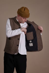 Image 4 of Clayton wool Gilet - Mole