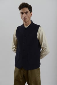 Image 4 of Clayton wool Gilet - Navy