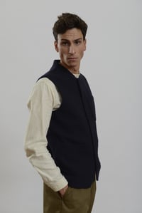 Image 3 of Clayton wool Gilet - Navy