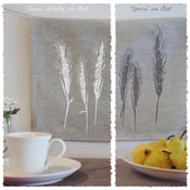 Image of Tea Towel: 100% Linen <i>'Wheat' on Oat</i>