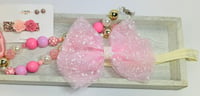 Image 2 of Pink Rose Bow Accessory Set