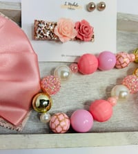 Image 7 of Pink Rose Bow Accessory Set
