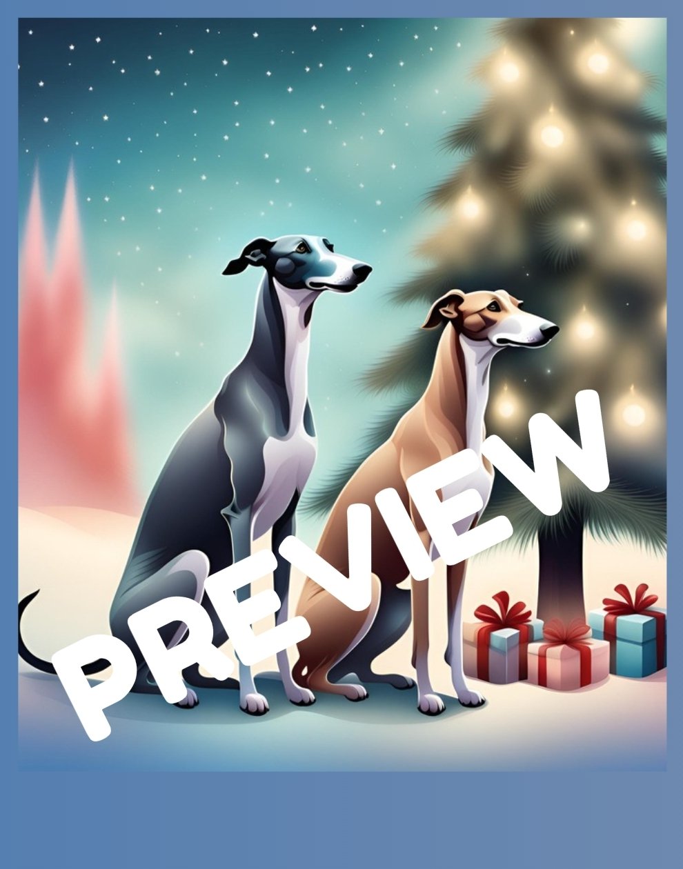 Image of Greyhound Christmas Cards