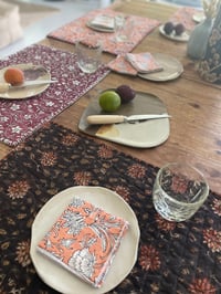 Image 1 of Set de table blockprint  & vichy B&W