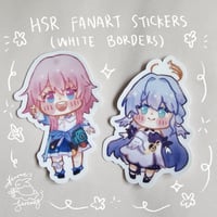 Image 2 of Honkai Star Rail Fanart Stickers (White Border)