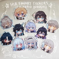 Honkai Star Rail Fanart Stickers (Coloured Border)