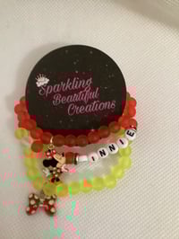 Image 1 of Min Red Polka Dot Bow BraceletSet