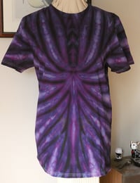 Image 1 of Purple Spider Spiral - Ice Dyed T-shirt - Unisex/Men's M - Free Shipping