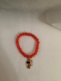 Image 2 of Min Red Polka Dot Bow BraceletSet