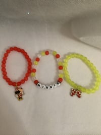 Image 5 of Min Red Polka Dot Bow BraceletSet