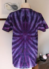 Image 3 of Purple Spider Spiral - Ice Dyed T-shirt - Unisex/Men's M - Free Shipping