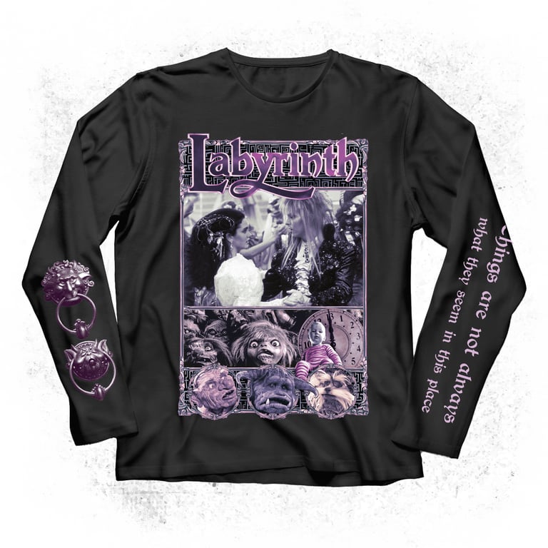 Image of EXTRAS - Labyrinth Oubliette Black Longsleeve Shirt