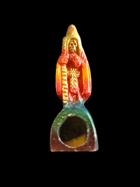 7 color Santa Muerte Pipe 