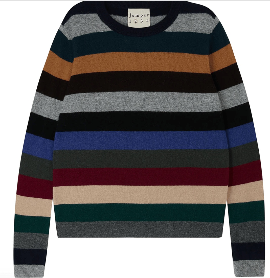 Image of Jumper1234 Striped Cashmere Crew