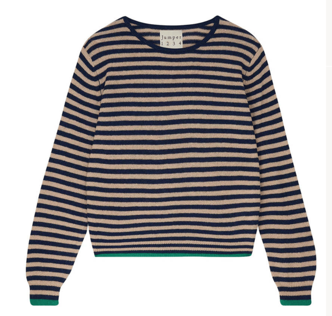 Image of Jumper1234 Thin Striped Cashmere Crew (Two Versions)