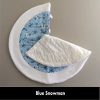 Image 2 of 17” MIni Christmas Tree Skirt - Blue Snowman