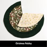 Image 2 of 17” MIni Christmas Tree Skirt - Christmas Paisley