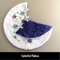 Image 2 of 17” MIni Christmas Tree Skirt - Colorful Flakes