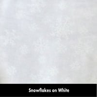 Image 3 of 17” MIni Christmas Tree Skirt - Snowflakes on White