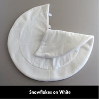 Image 2 of 17” MIni Christmas Tree Skirt - Snowflakes on White