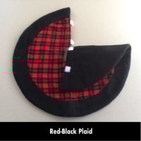 Image 2 of 17” MIni Christmas Tree Skirt - Red/Black Plaid