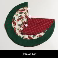 Image 2 of 17” MIni Christmas Tree Skirt - Tree on Car