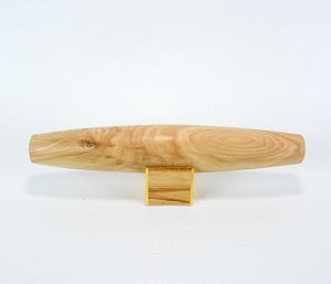 Image of French Wooden Rolling Pin with handmade stand, tapered rolling pin, ash wood rolling pin