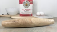 Image 5 of French Wooden Rolling Pin with handmade stand, tapered rolling pin, ash wood rolling pin