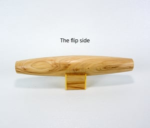 Image of French Wooden Rolling Pin with handmade stand, tapered rolling pin, ash wood rolling pin