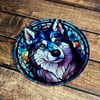 Husky Stained Glass Coaster