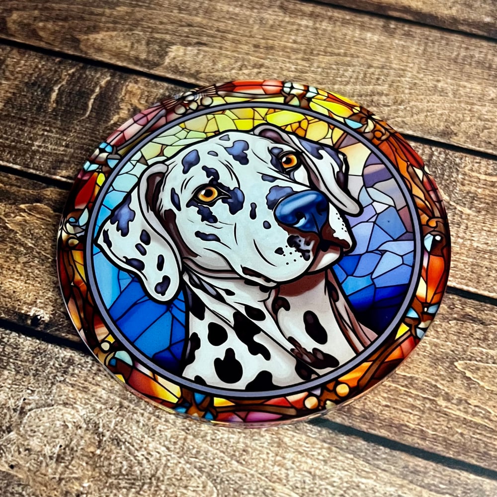 Dalmatian Stained Glass Coaster