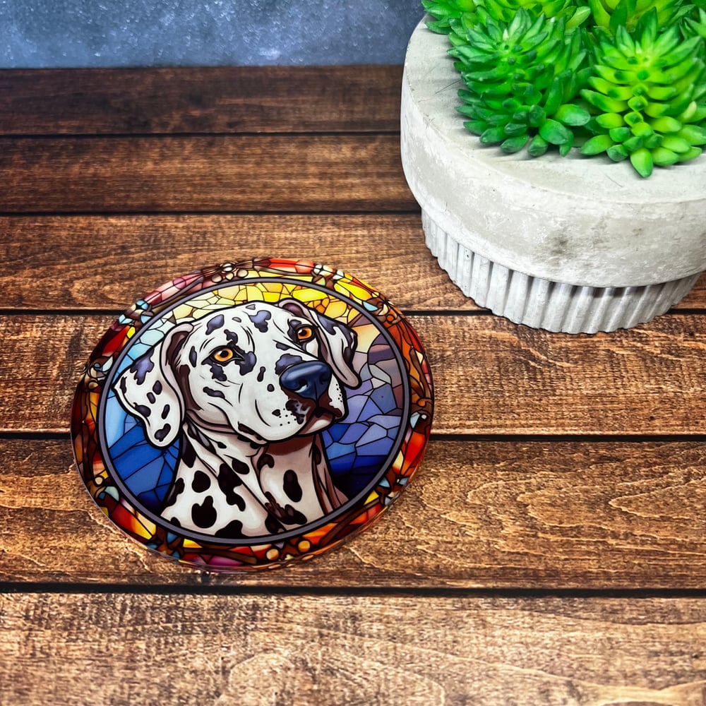 Dalmatian Stained Glass Coaster