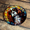 King Charles Spaniel Stained Glass Coaster