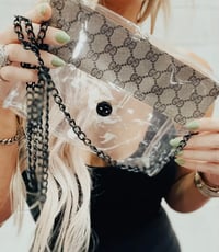 Image 1 of Upcycled Material From GG Luxury Handbags (Large) Black