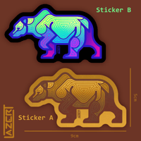 Image 2 of Grizzly Bear - Stickers