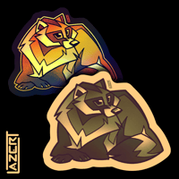 Image 1 of Raccoon Dog - Stickers