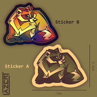 Image 2 of Raccoon Dog - Stickers