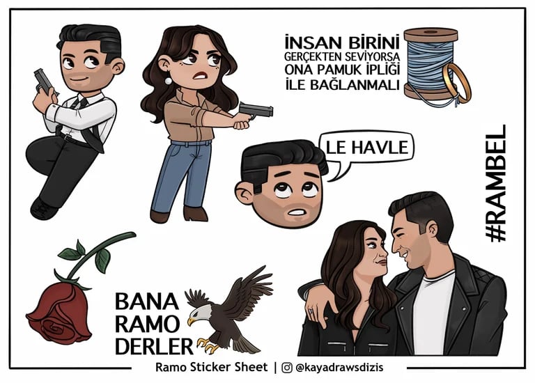 Image of Dizi Sticker Sheet (Cukur, Ramo)