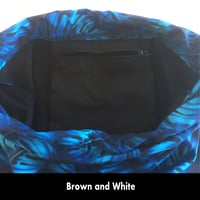 Image 2 of Large Rope Tote - Blue Leaf