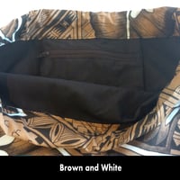 Image 2 of Large Rope Tote - Brown and White
