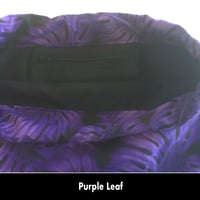 Image 2 of Large Rope Tote - Purple Leaf