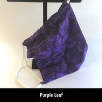 Image 1 of Large Rope Tote - Purple Leaf