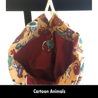 Image 2 of Small Rope Tote - Cartoon Animals