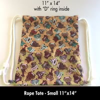 Image 3 of Small Rope Tote - Cartoon Animals