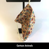 Image 1 of Small Rope Tote - Cartoon Animals
