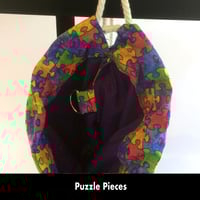 Image 2 of Small Rope Tote - Puzzle Pieces