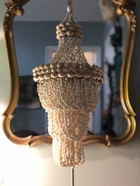 Image 2 of 1970’s Boho Shell Hanging Chandelier