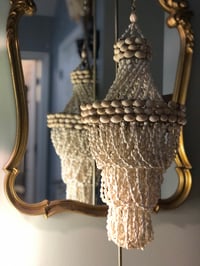 Image 1 of 1970’s Boho Shell Hanging Chandelier